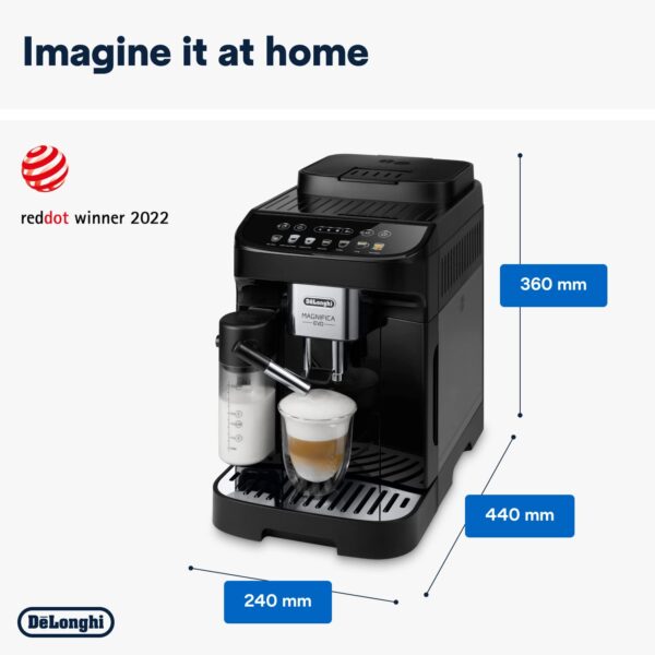 kitchenter Magnifica Evo, Bean to Cup Coffee and Cappuccino Maker, ECAM292.81.B, Black - Image 3