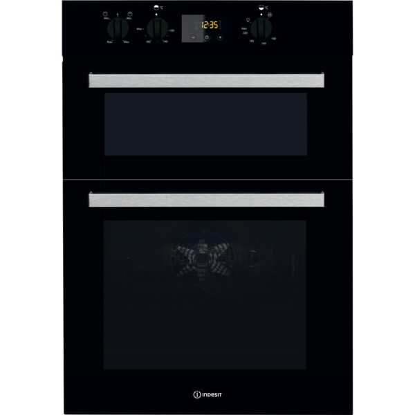 Kitchenter Aria IDD6340BL Electric Double Built-in Oven in Black