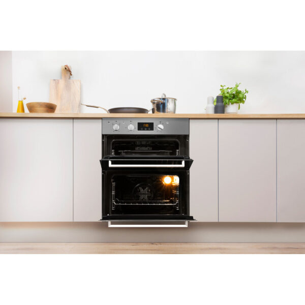 Kitchenter Aria IDU6340IX Electric Built-under Oven in Stainless Steel and Black - Image 5