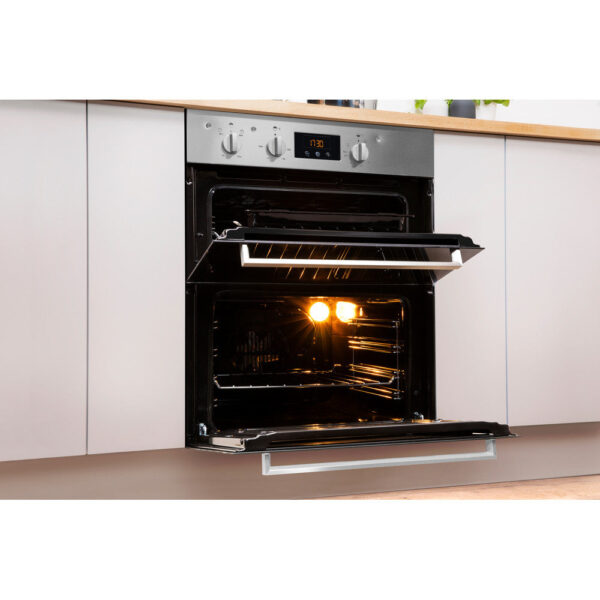 Kitchenter Aria IDU6340IX Electric Built-under Oven in Stainless Steel and Black - Image 6